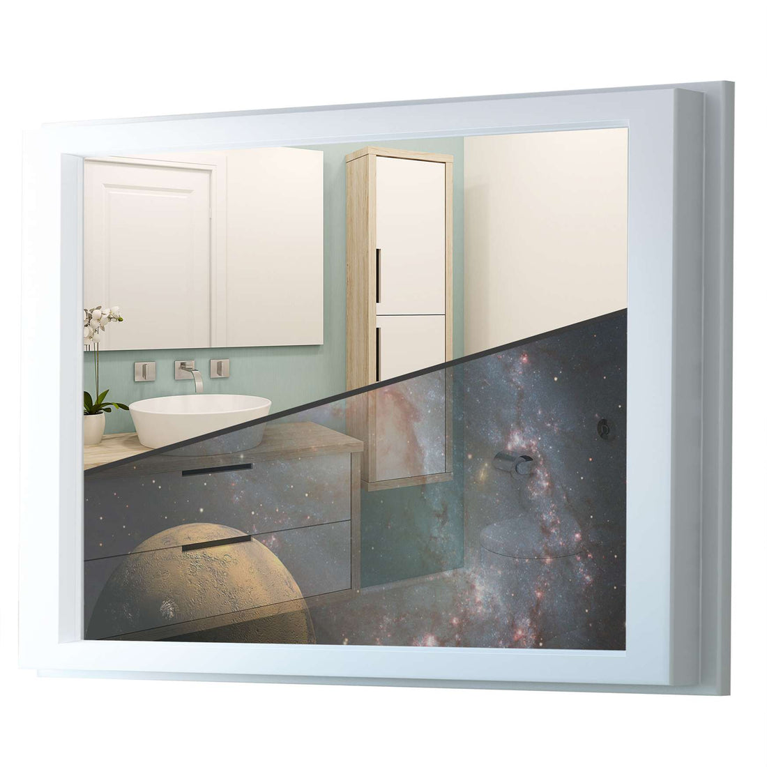 Fensterfolie [quer] - Milky Way - 100x70 cm - Transparenz