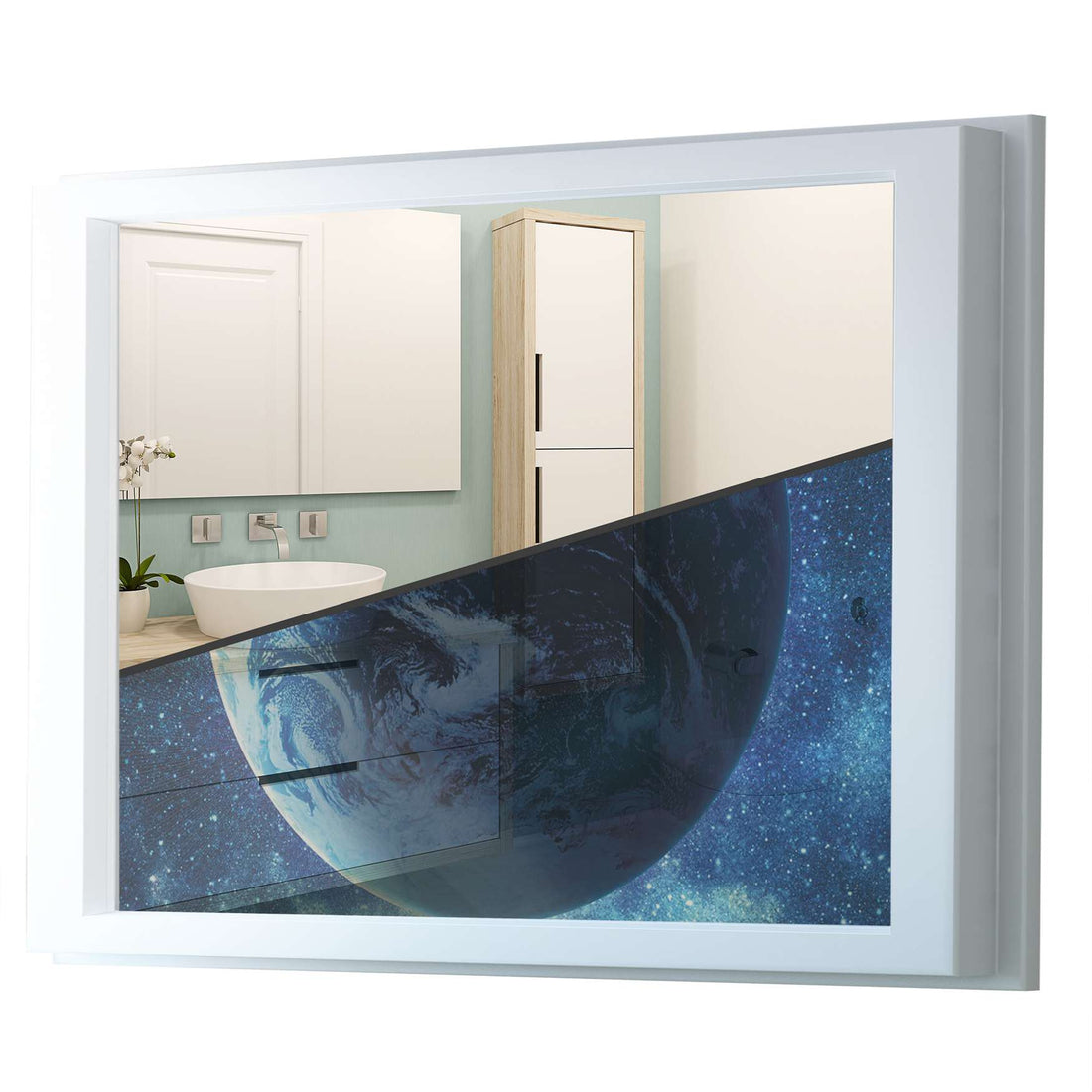 Fensterfolie [quer] - Planet Blue - 100x70 cm - Transparenz