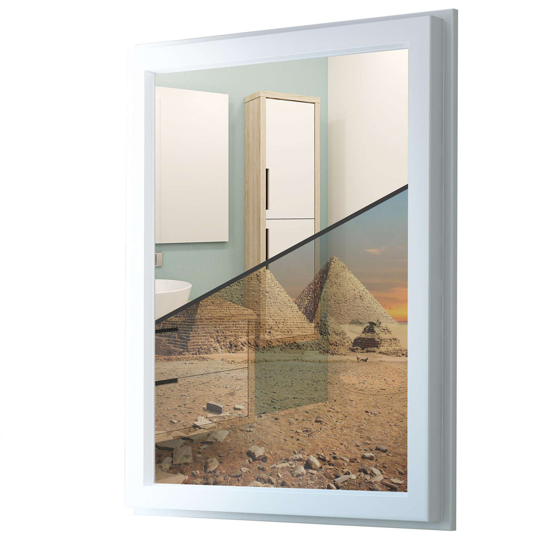Fensterfolie [hoch] - Pyramids - 70x100 cm - Transparenz
