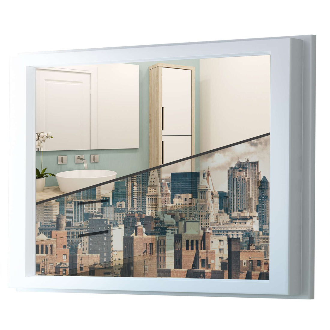 Fensterfolie [quer] - Skyline NYC - 100x70 cm - Transparenz