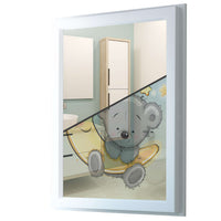 Fensterfolie [hoch] - Teddy und Mond - 70x100 cm - Transparenz