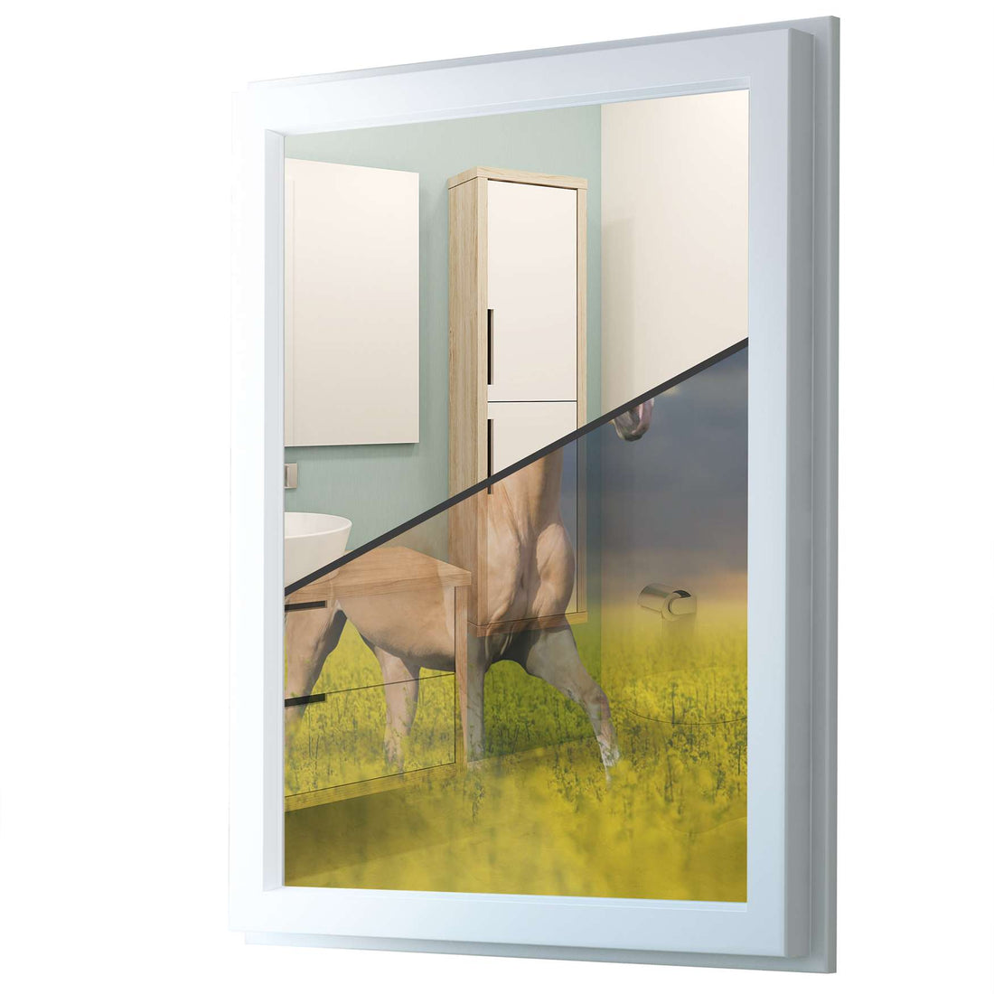 Fensterfolie [hoch] - Wildpferd - 70x100 cm - Transparenz