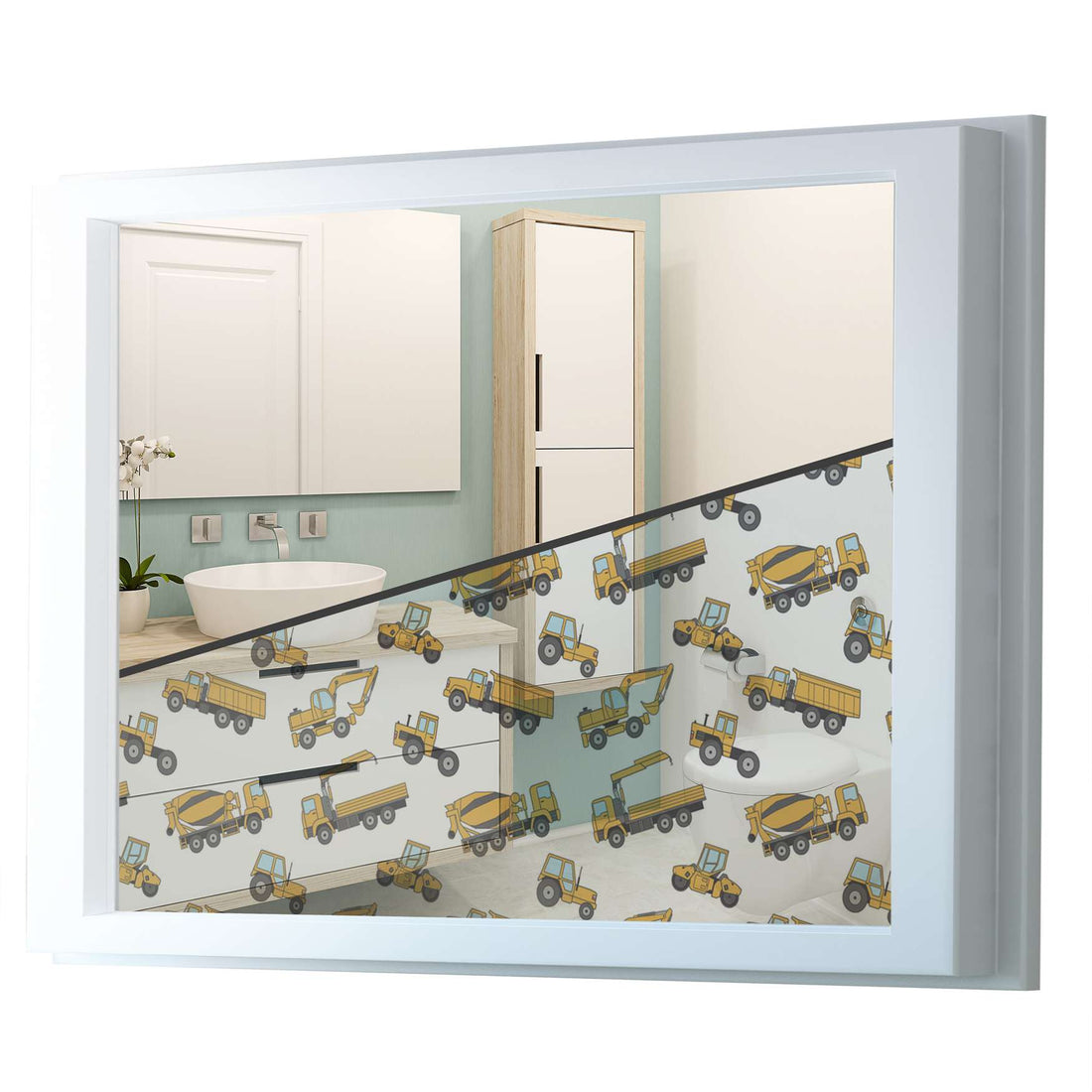 Fensterfolie [quer] - Working Cars - 100x70 cm - Transparenz