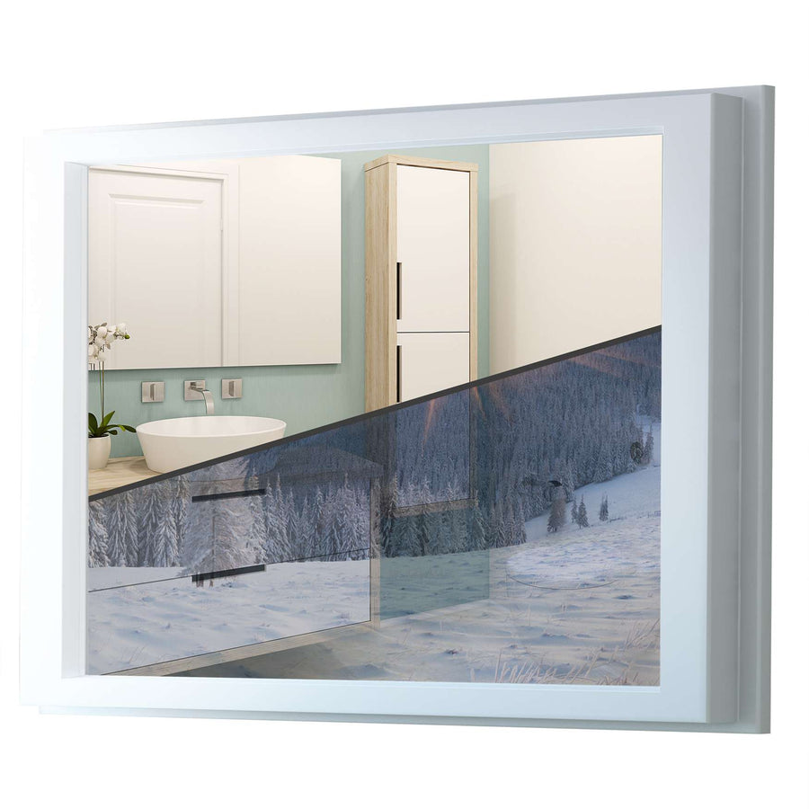 Fensterfolie [quer] - Zauberhafte Winterlandschaft - 100x70 cm - Transparenz