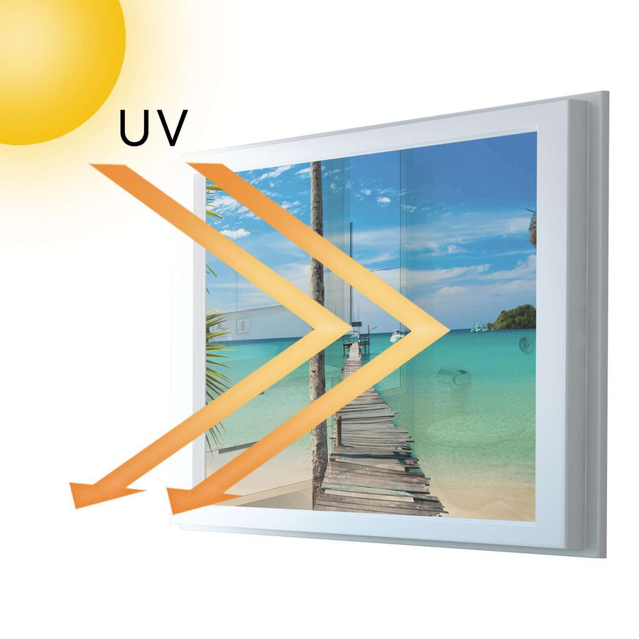 Fensterfolie [quer] - Blue Water - 100x70 cm - UV-resistent pds1