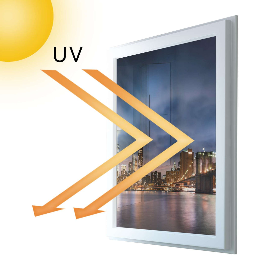 Fensterfolie [hoch] - Brooklyn Bridge - 70x100 cm - UV-resistent pds1