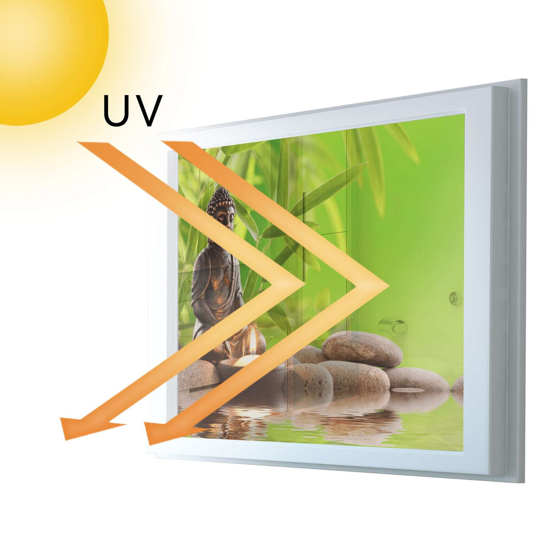 Fensterfolie [quer] - Buddha Zen - 100x70 cm - UV-resistent pds1