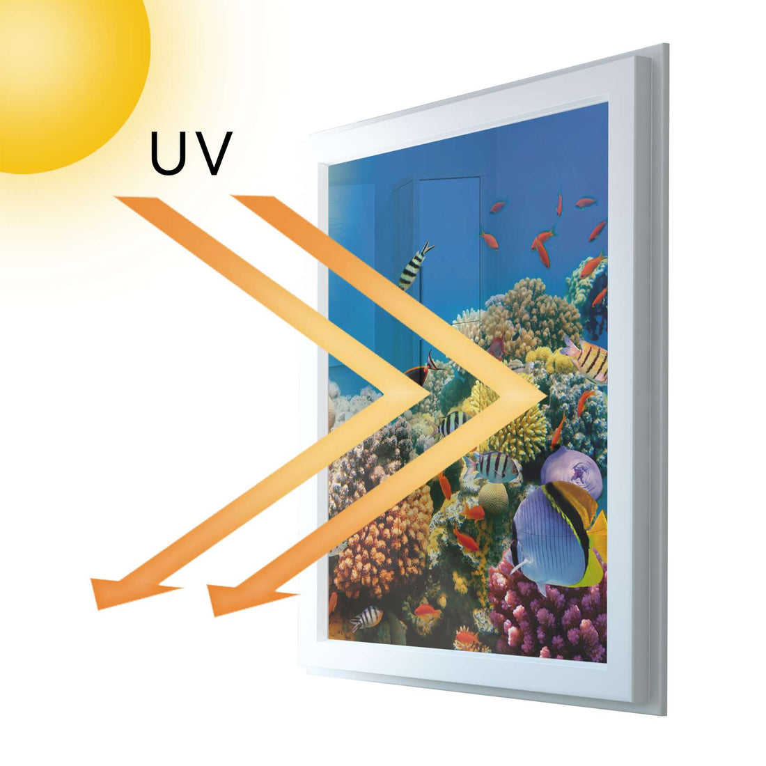 Fensterfolie [hoch] - Coral Reef - 70x100 cm - UV-resistent pds1