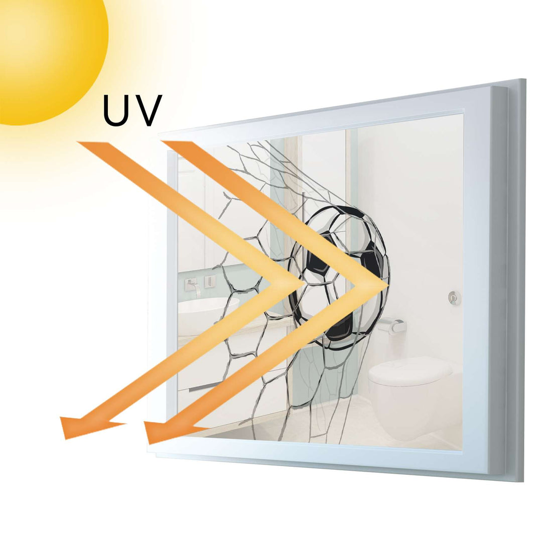 Fensterfolie [quer] - Eingenetzt - 100x70 cm - UV-resistent pds1