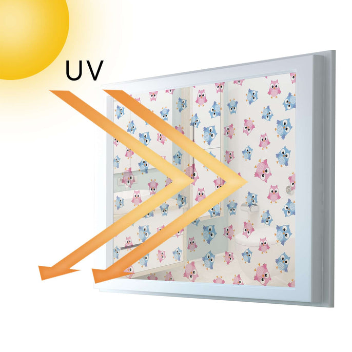 Fensterfolie [quer] - Eulenparty - 100x70 cm - UV-resistent pds1