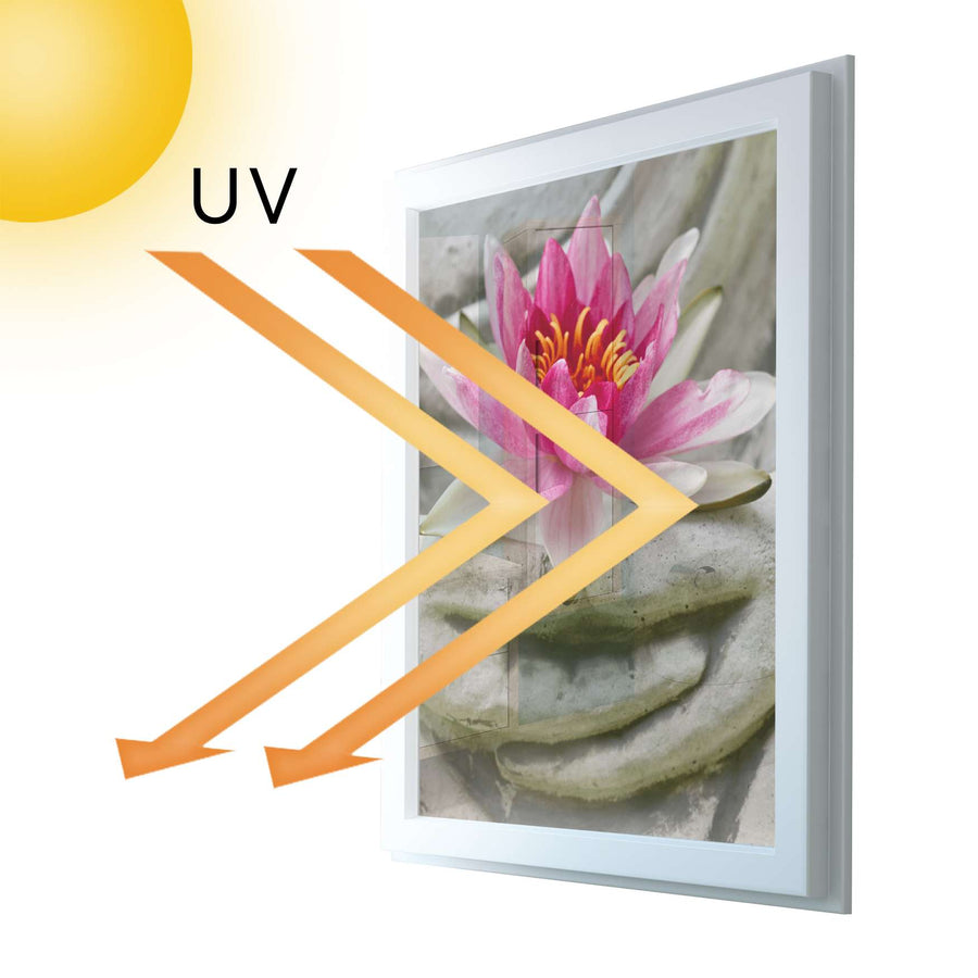 Fensterfolie [hoch] - Flower Buddha - 70x100 cm - UV-resistent pds1