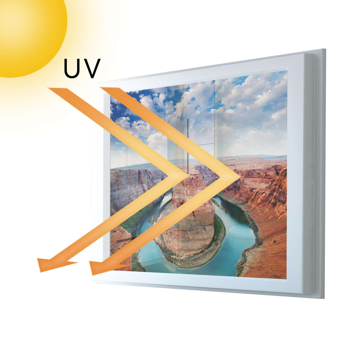 Fensterfolie [quer] - Grand Canyon - 100x70 cm - UV-resistent pds1