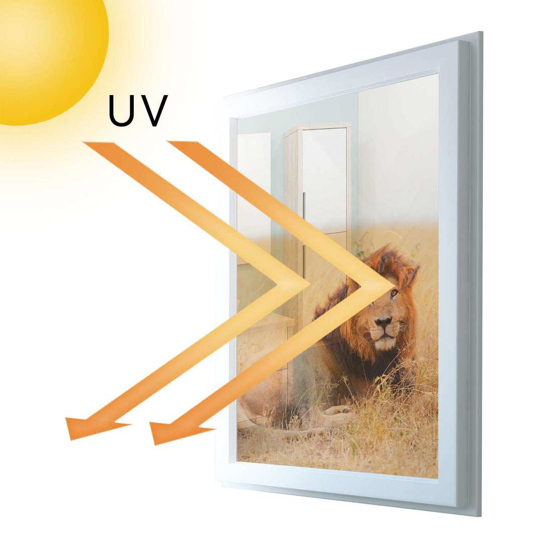 Fensterfolie [hoch] - Lion King - 70x100 cm - UV-resistent pds1