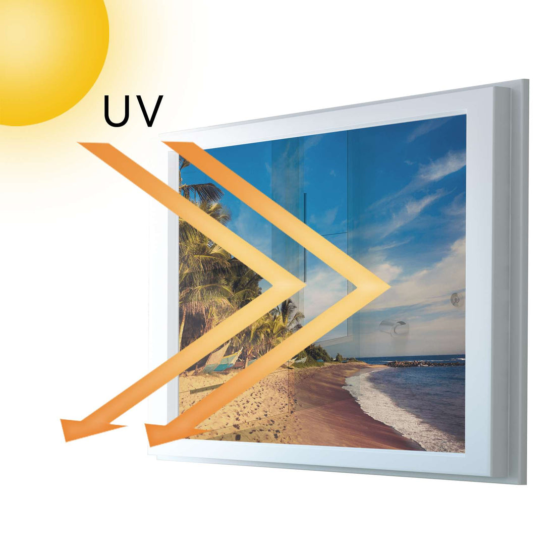 Fensterfolie [quer] - Longboat Beach - 100x70 cm - UV-resistent pds1