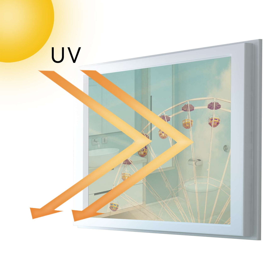 Fensterfolie [quer] - Merry go round - 100x70 cm - UV-resistent pds1