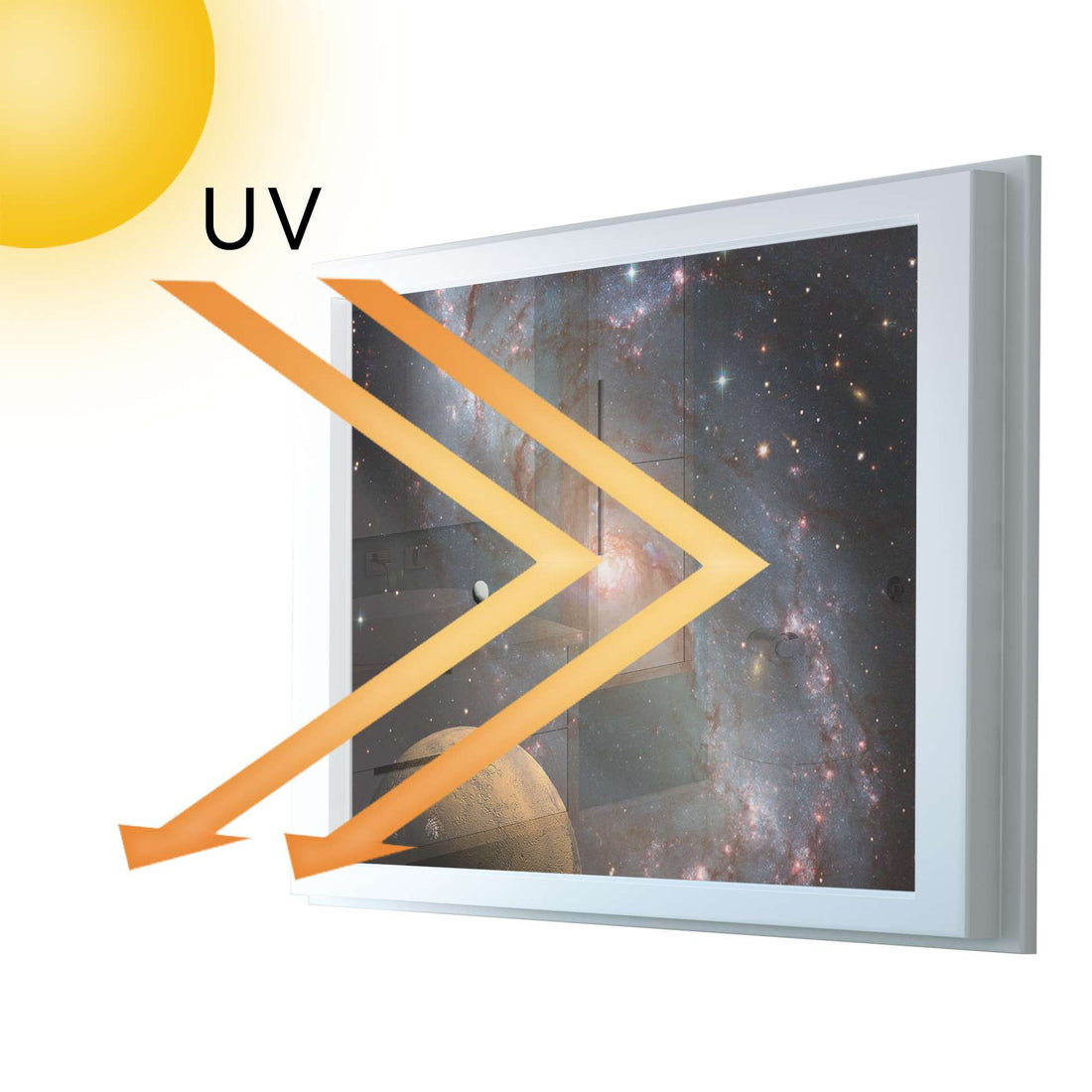 Fensterfolie [quer] - Milky Way - 100x70 cm - UV-resistent pds1