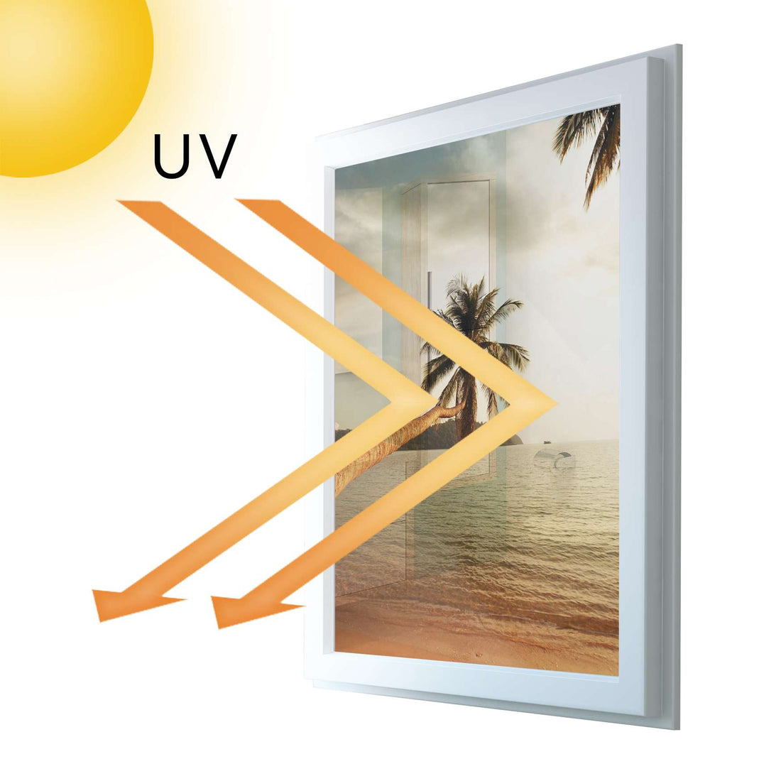 Fensterfolie [hoch] - Paradise - 70x100 cm - UV-resistent pds1