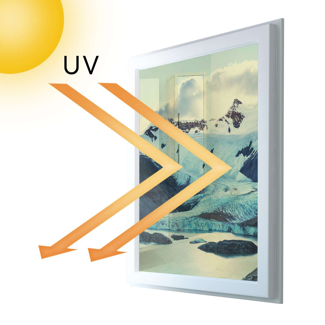 Fensterfolie [hoch] - Patagonia - 70x100 cm - UV-resistent pds1