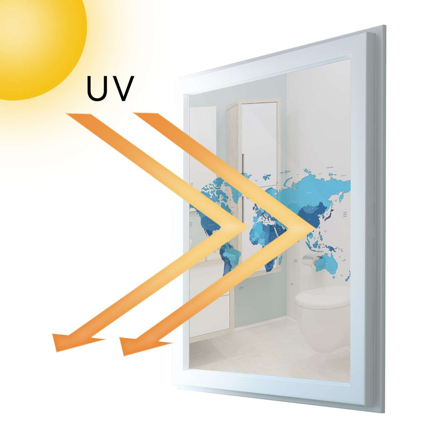Fensterfolie [hoch] - Politische Weltkarte - 70x100 cm - UV-resistent pds1