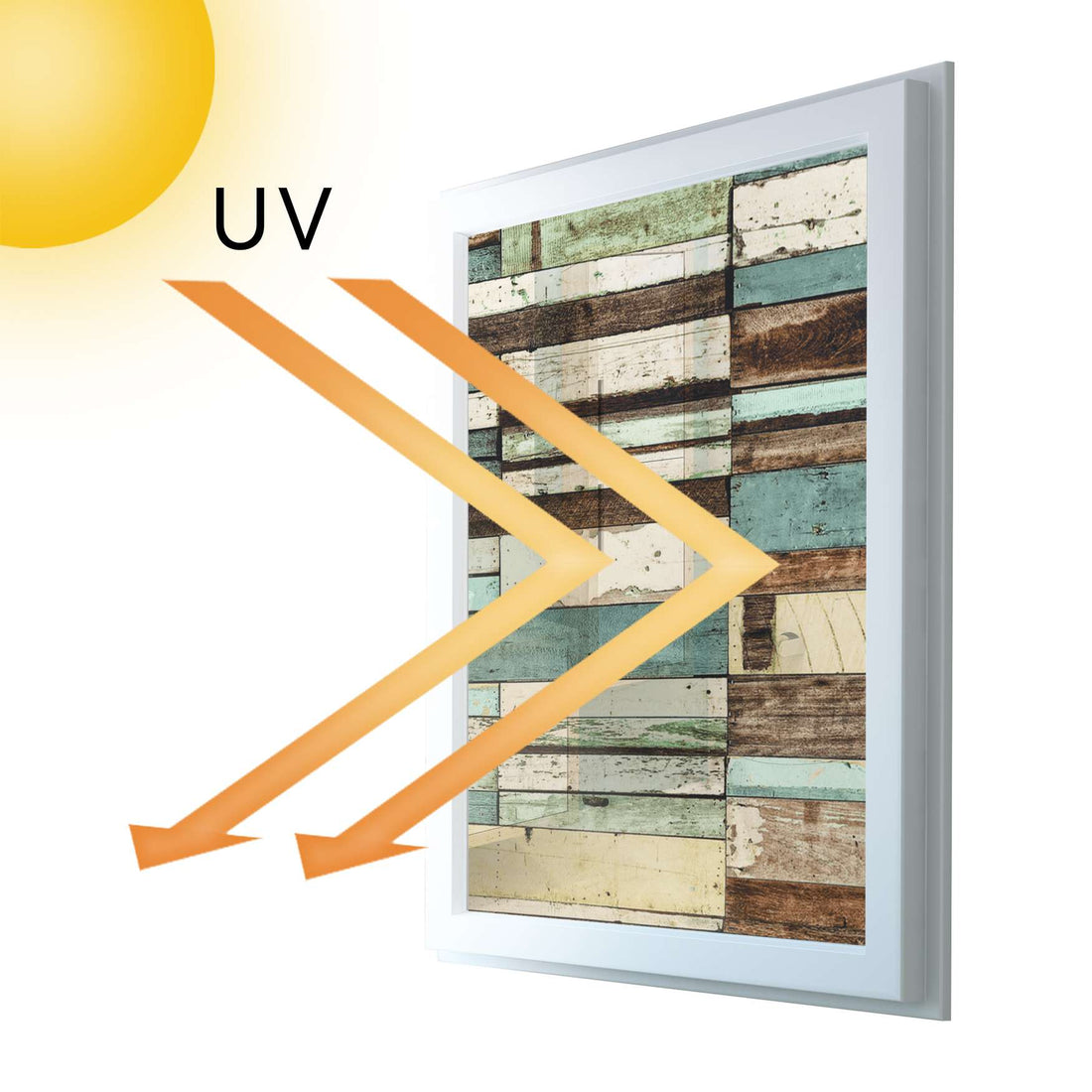 Fensterfolie [hoch] - Schiffsbruch - 70x100 cm - UV-resistent pds1