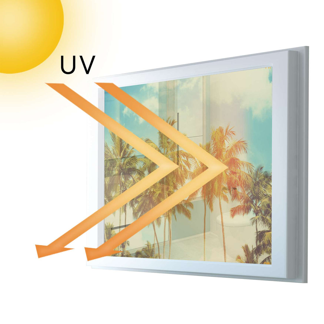 Fensterfolie [quer] - Sun Flair - 100x70 cm - UV-resistent pds1
