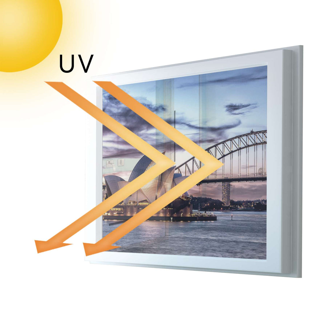 Fensterfolie [quer] - Sydney - 100x70 cm - UV-resistent pds1