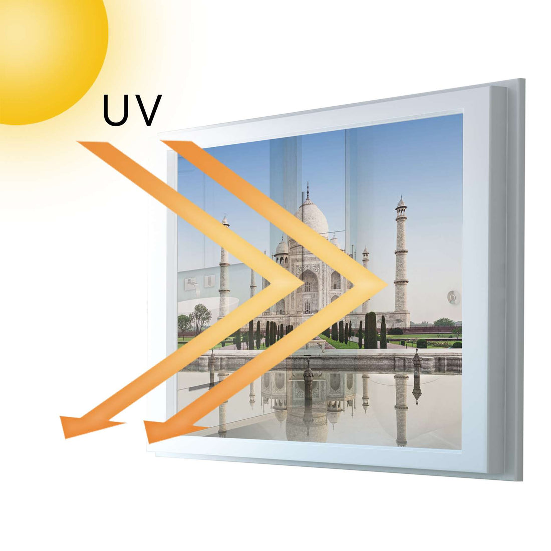 Fensterfolie [quer] - Taj Mahal - 100x70 cm - UV-resistent pds1