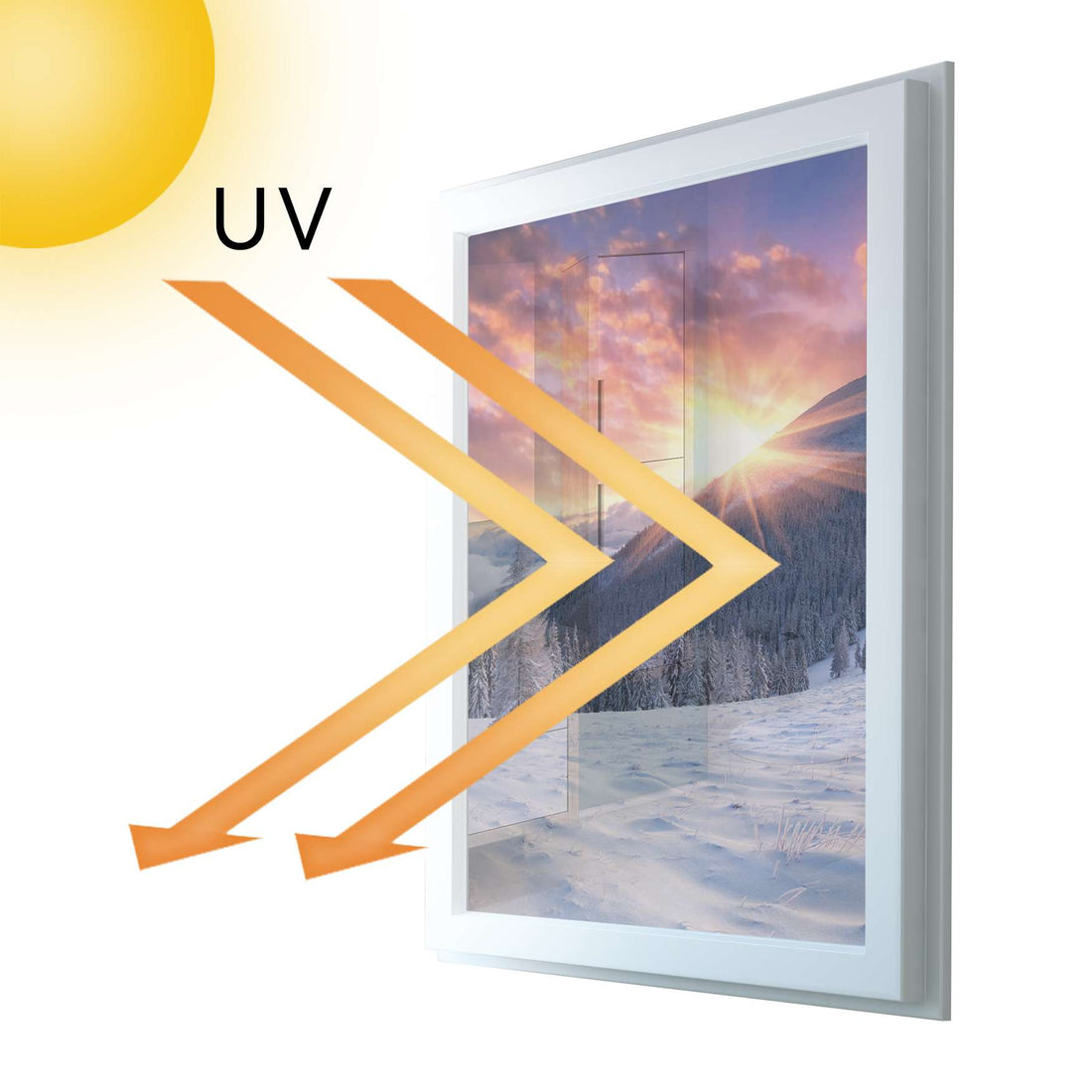 Fensterfolie [hoch] - Zauberhafte Winterlandschaft - 70x100 cm - UV-resistent pds1