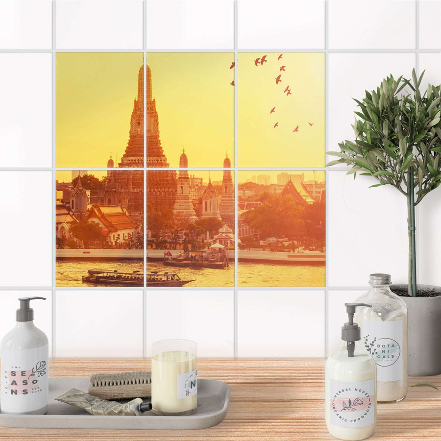 Fliesenaufkleber 15x20 cm Bad - Bangkok Sunset