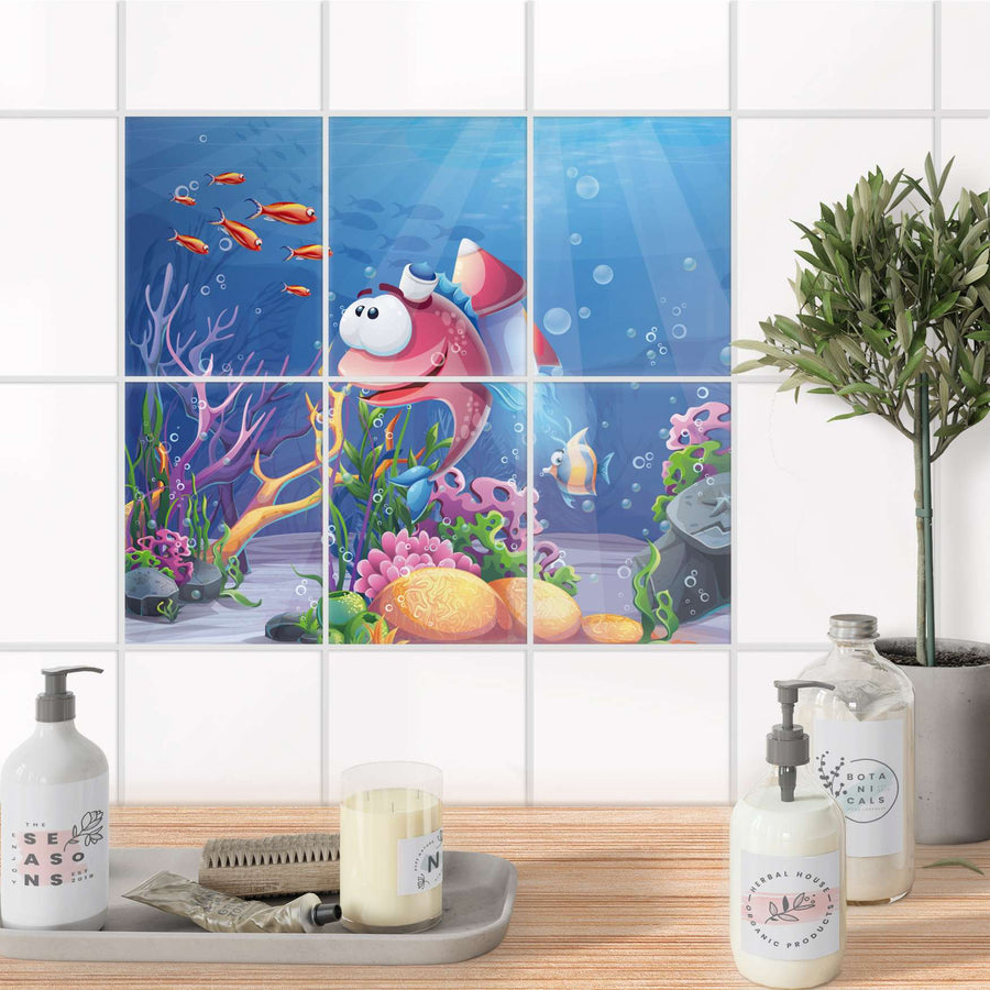 Fliesenaufkleber 15x20 cm Bad - Bubbles