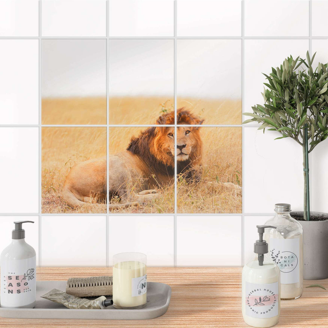 Fliesenaufkleber 15x20 cm Bad - Lion King