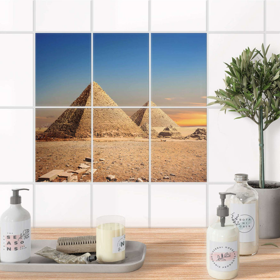 Fliesenaufkleber 15x20 cm Bad - Pyramids