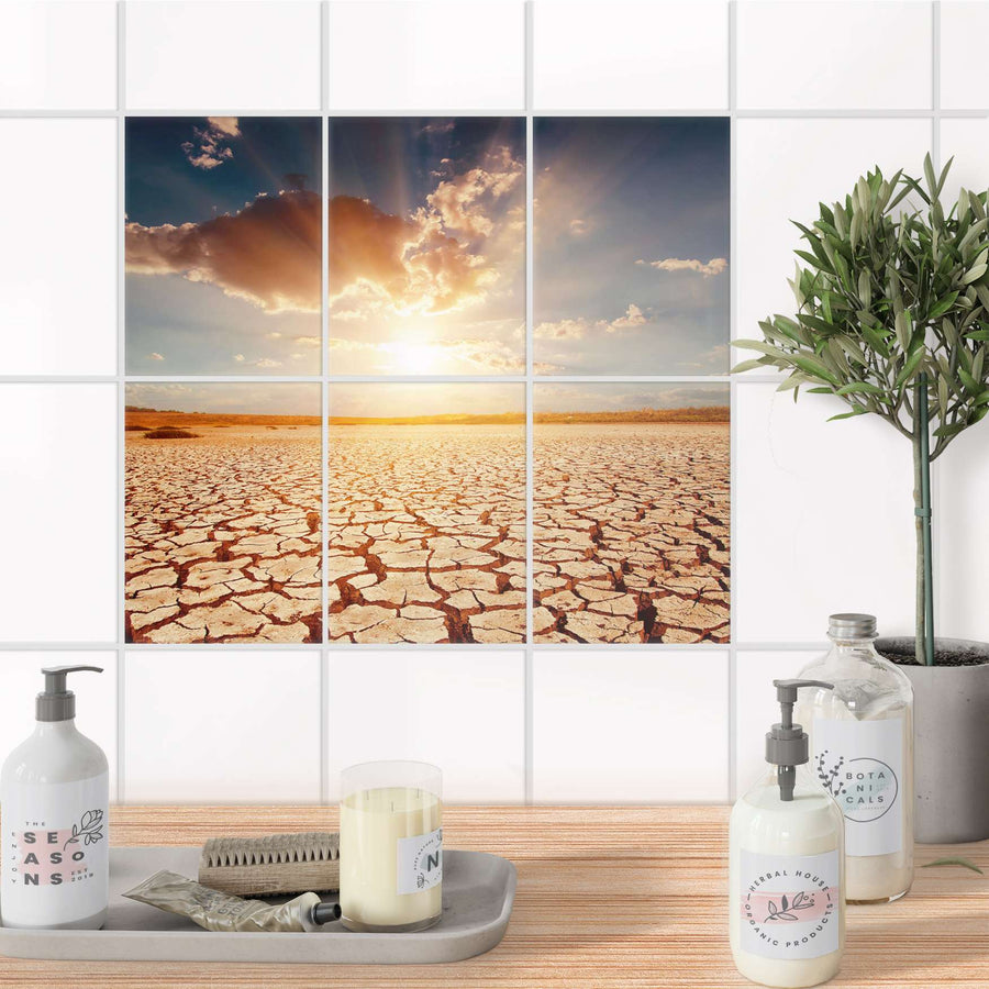 Fliesenaufkleber 15x20 cm Bad - Savanne