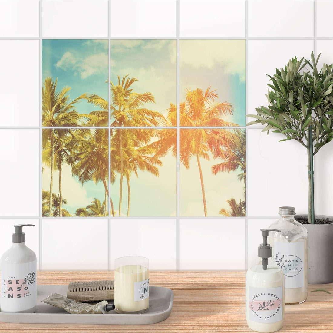 Fliesenaufkleber 15x20 cm Bad - Sun Flair