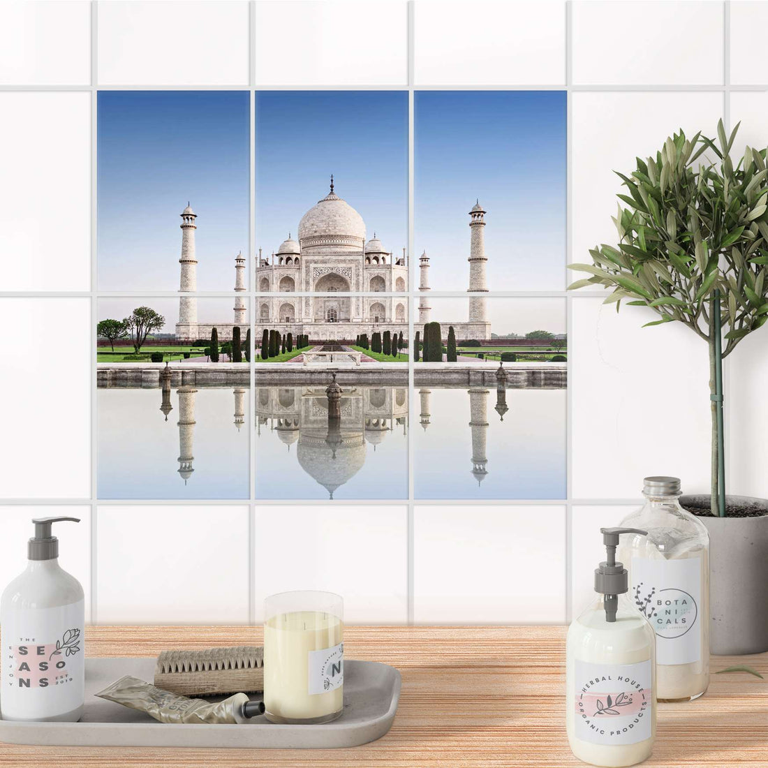 Fliesenaufkleber 15x20 cm Bad - Taj Mahal