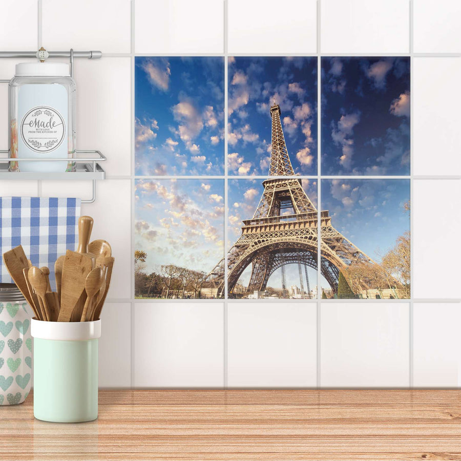 Fliesenaufkleber 15x20 cm Küche - La Tour Eiffel