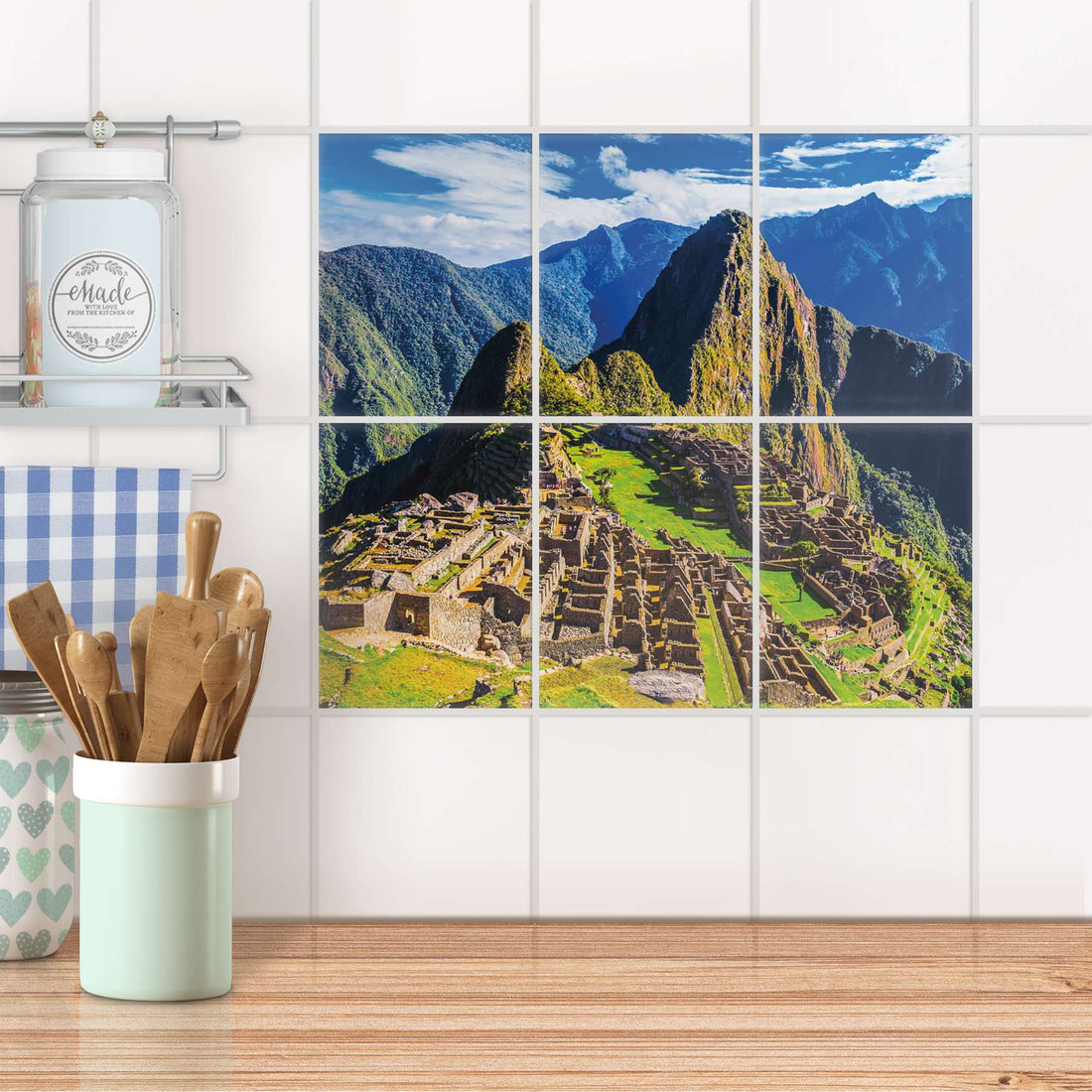 Fliesenaufkleber 15x20 cm Küche - Machu Picchu