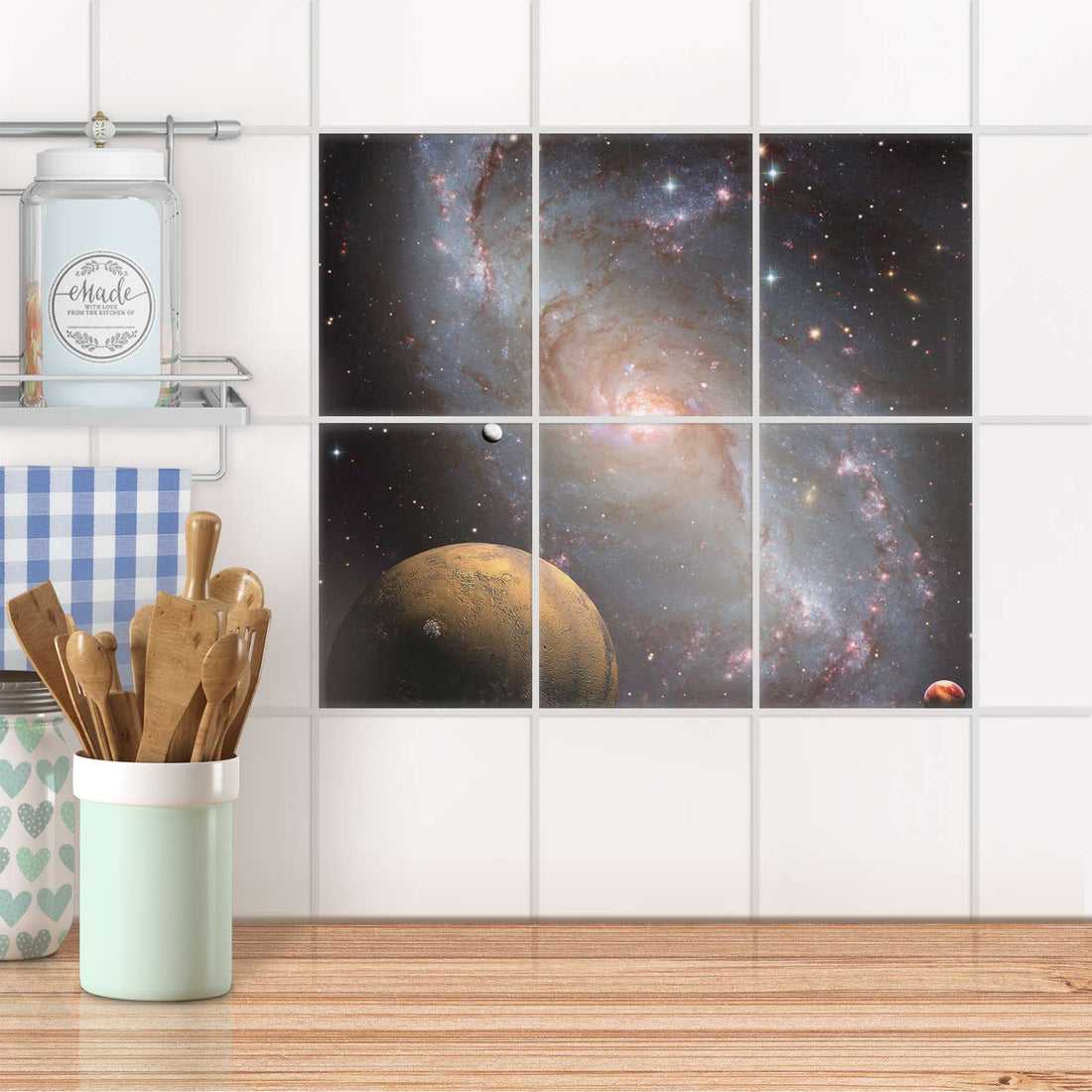 Fliesenaufkleber 15x20 cm Küche - Milky Way