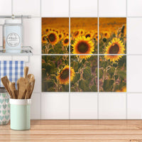 Fliesenaufkleber 15x20 cm Küche - Sunflowers