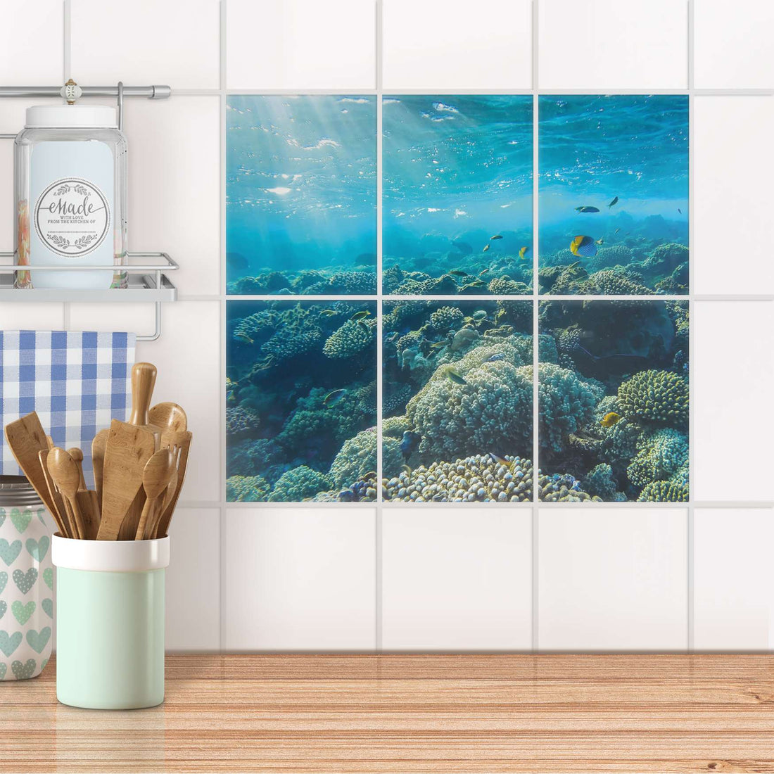 Fliesenaufkleber 15x20 cm Küche - Underwater World
