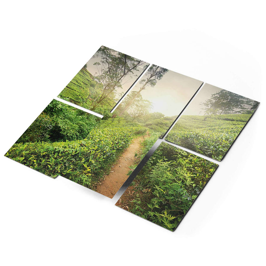 Fliesenaufkleber 15x20 cm Selbstklebend - Green Tea Fields