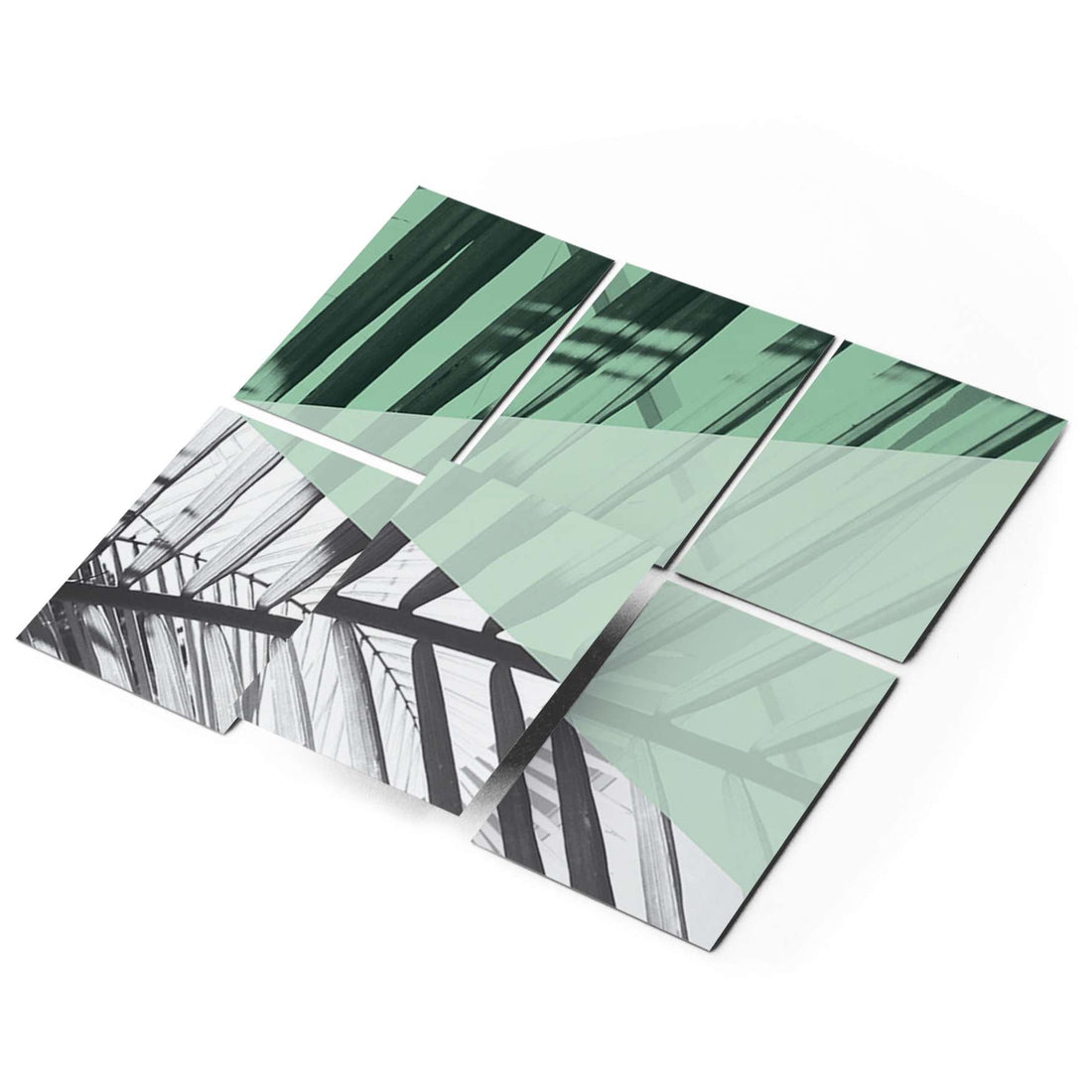 Fliesenaufkleber 15x20 cm Selbstklebend - Palmen mint