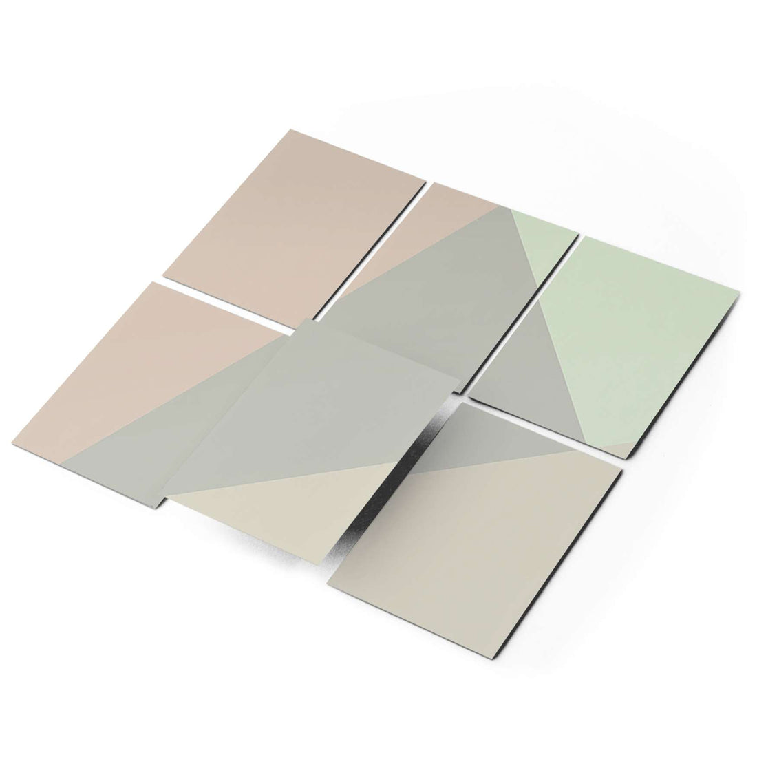 Fliesenaufkleber 15x20 cm Selbstklebend - Pastell Geometrik