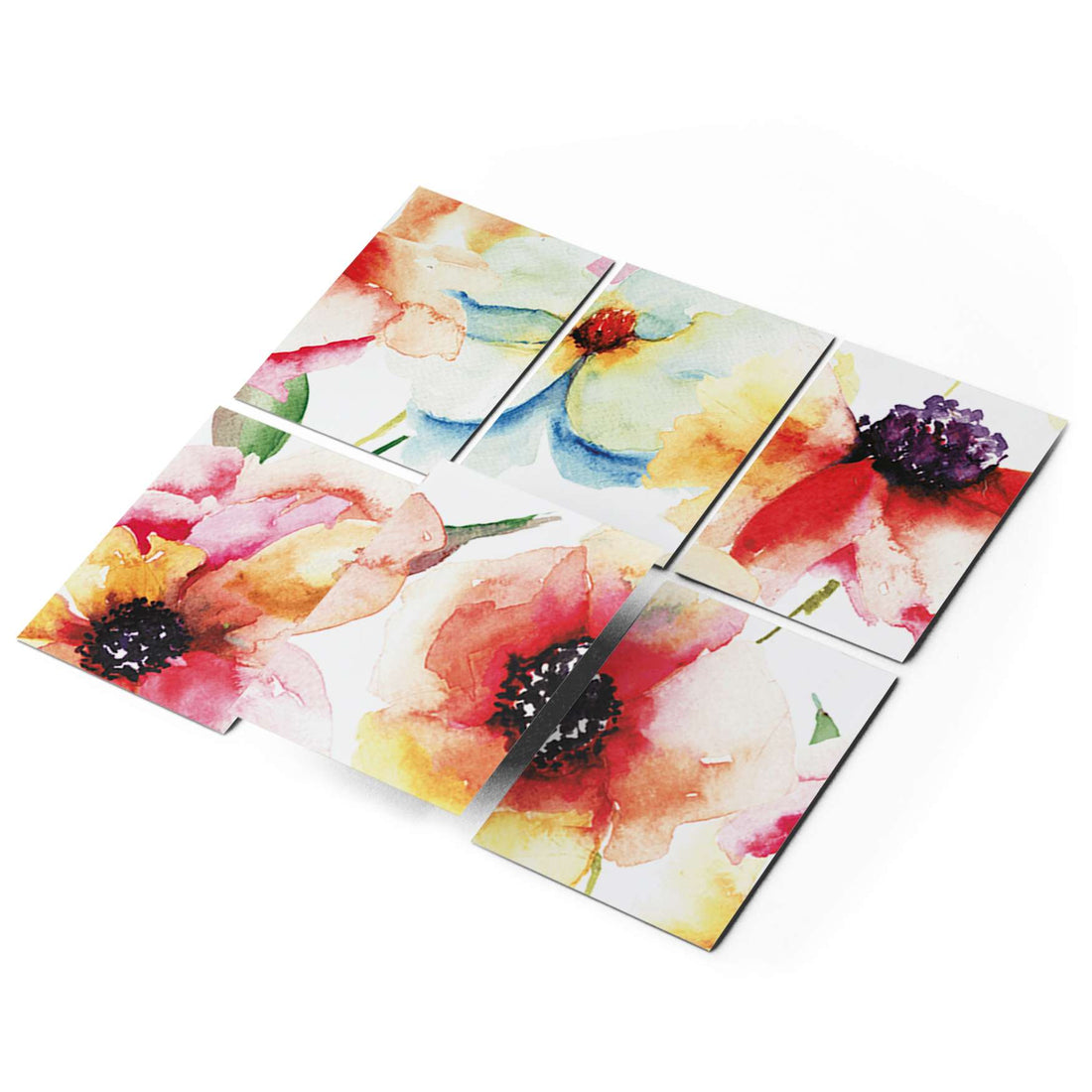Fliesenaufkleber 15x20 cm Selbstklebend - Water Color Flowers