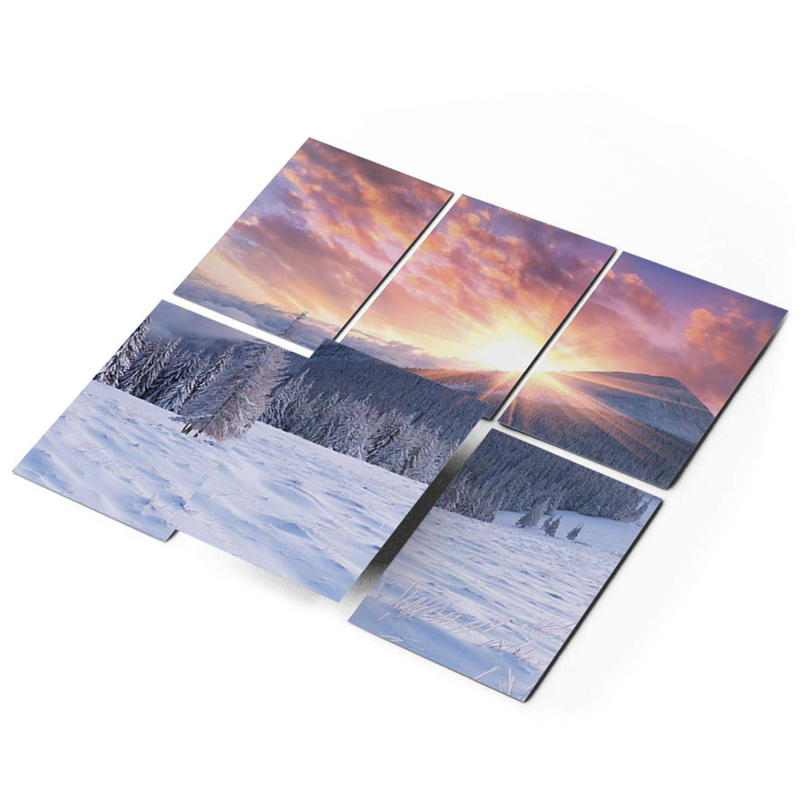 Fliesenaufkleber 15x20 cm Selbstklebend - Zauberhafte Winterlandschaft