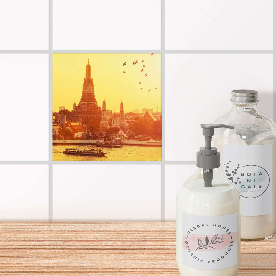 Fliesenaufkleber Bad - Bangkok Sunset