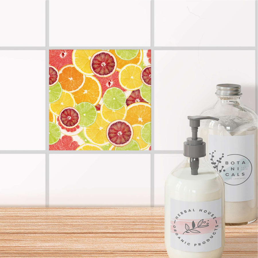 Fliesenaufkleber Bad - Citrus