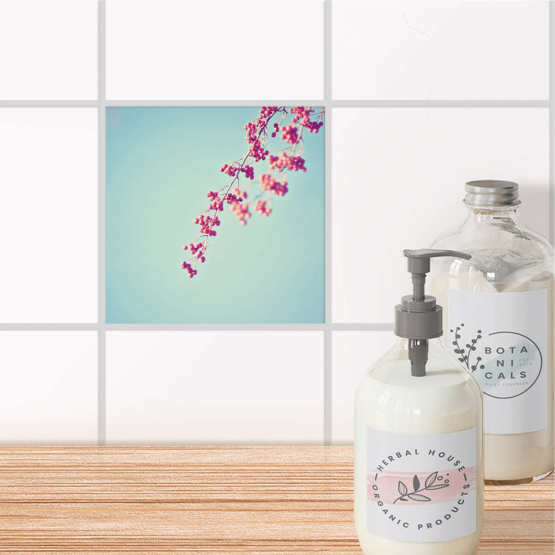 Fliesenaufkleber Bad - Ikebana für Anfänger