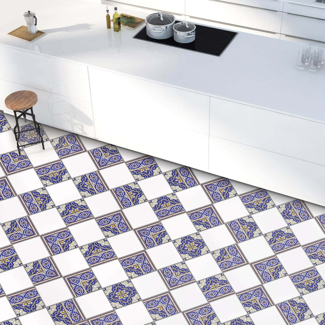 Fliesenaufkleber Boden Küche - Arabic Tiles