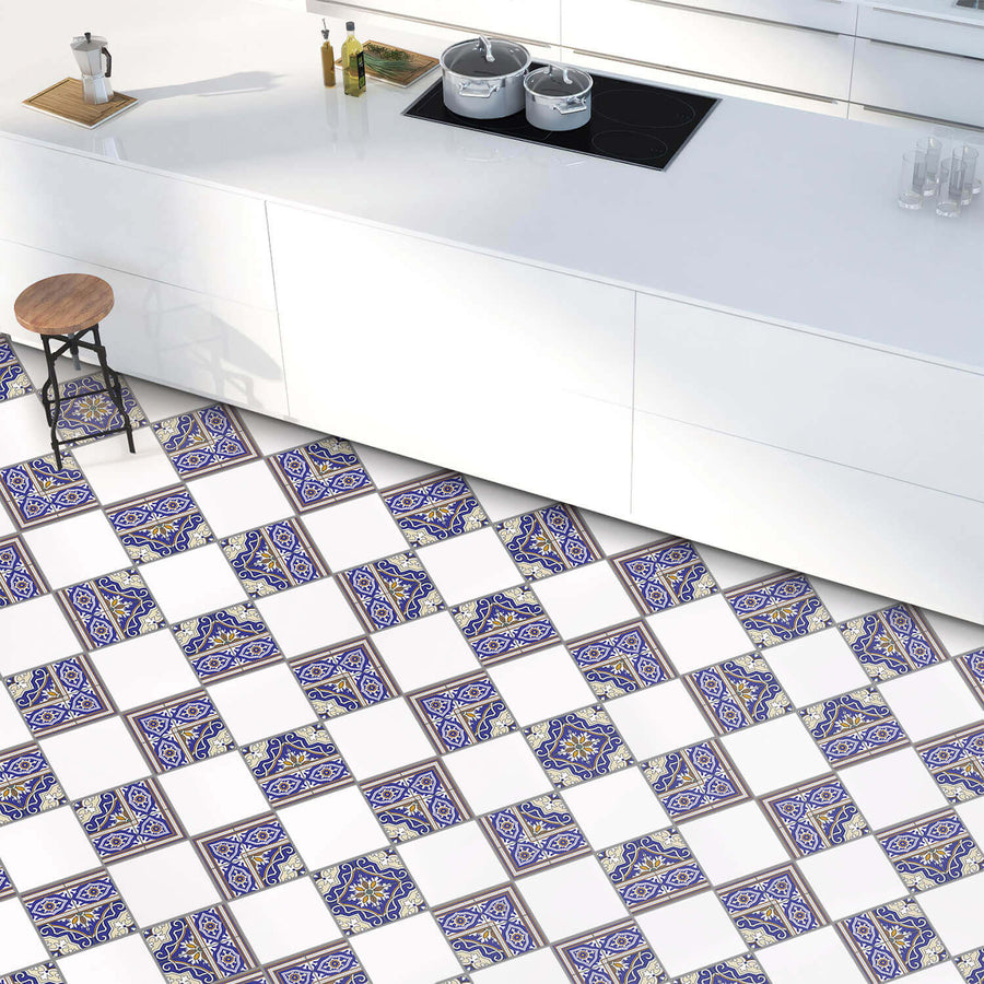 Fliesenaufkleber Boden Küche - Arabic Tiles